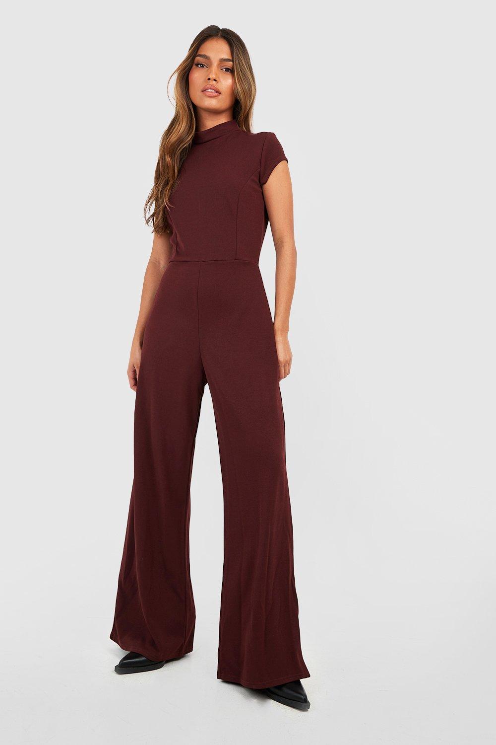 Cap-Sleeve Crop Wide-Leg Jumpsuit