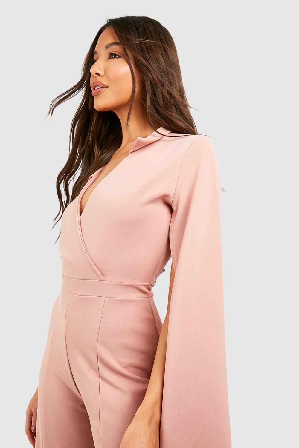 Pink jumpsuit hot sale boohoo