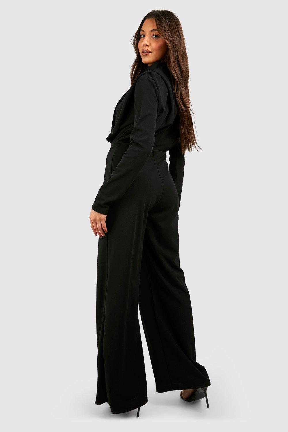 Boohoo tailored sale wide leg jumpsuit