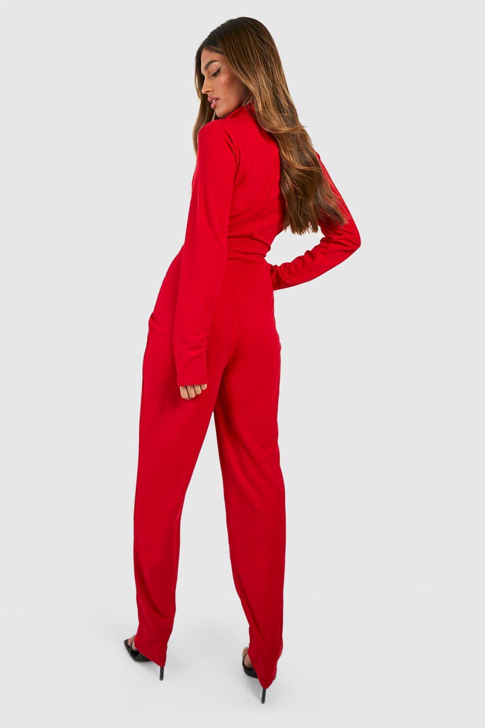 Fitted leg hot sale jumpsuit