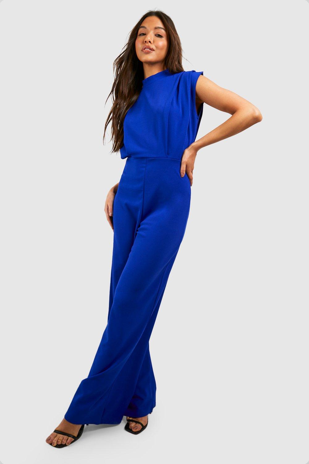 Boohoo basic tailored store wide leg jumpsuit