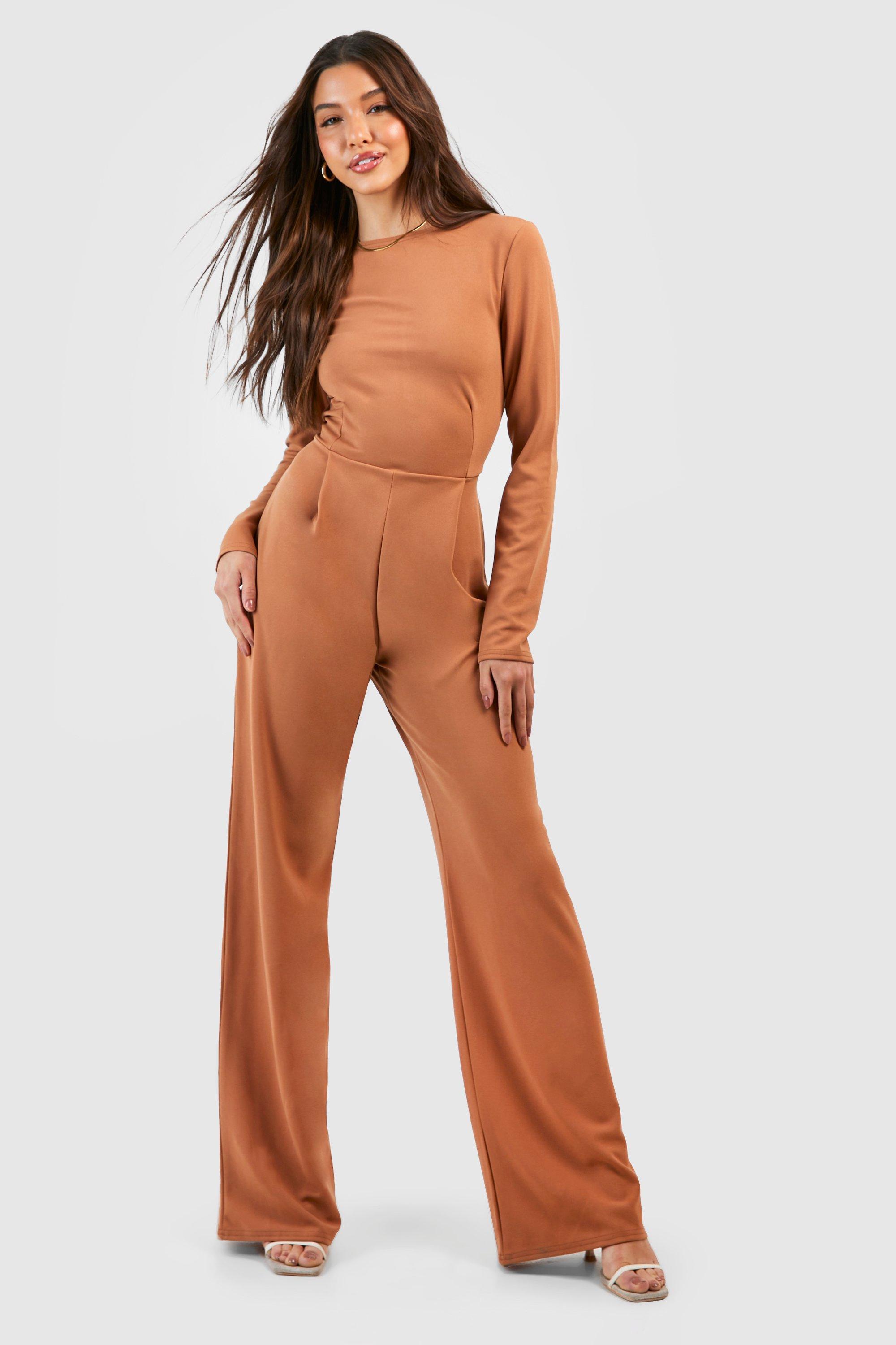 Boohoo basic tailored store wide leg jumpsuit