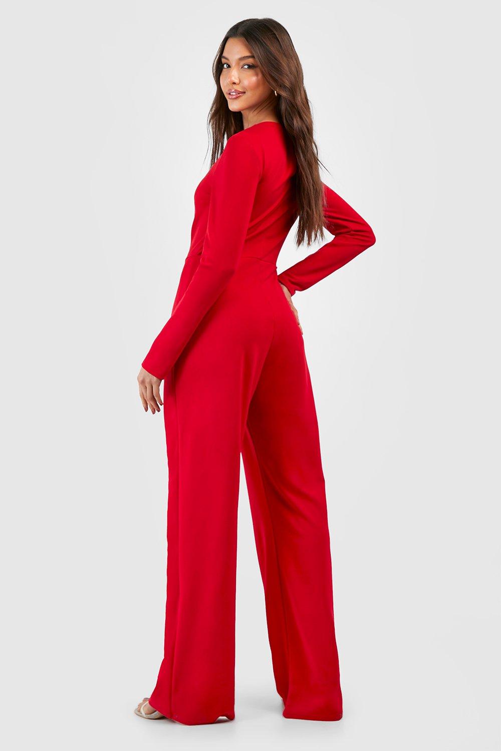 Boohoo tailored best sale wide leg jumpsuit