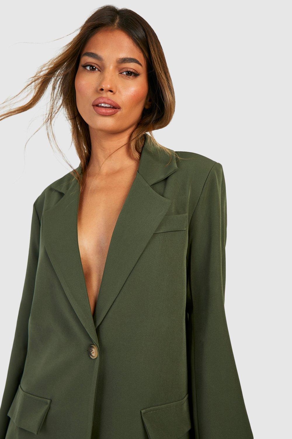 Khaki blazer 2025 womens uk