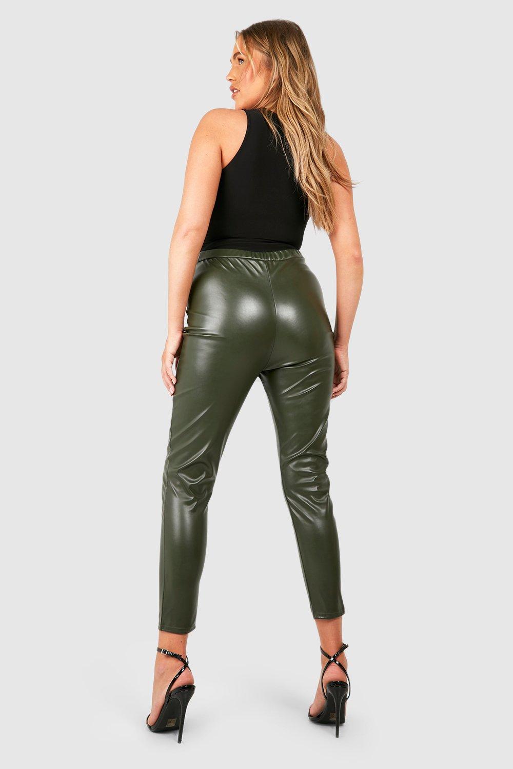 Plus Pu High Waisted Leggings  High waisted liquid leggings, High