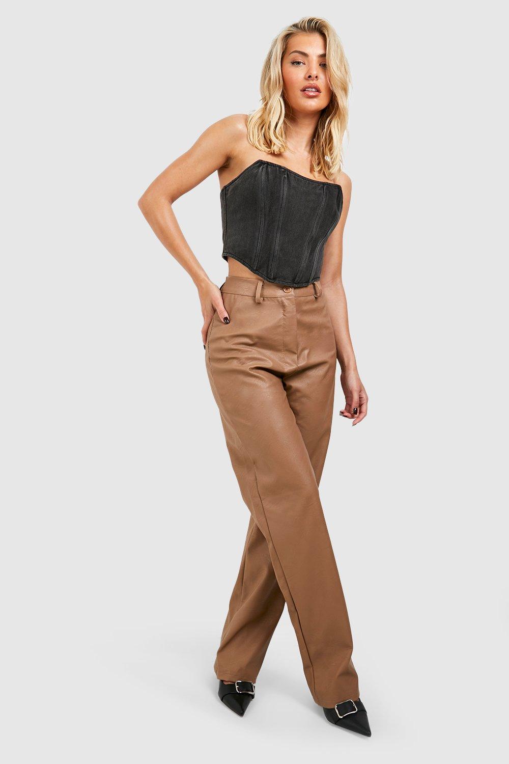 Boohoo hot sale leather pants