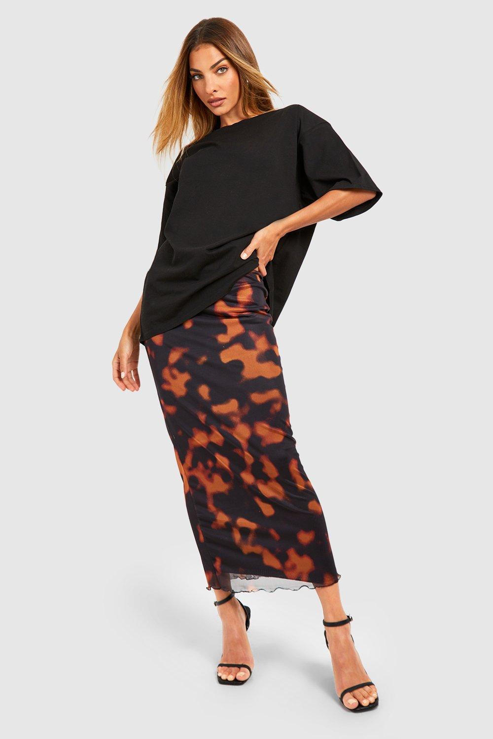 Tan skirt outlet boohoo