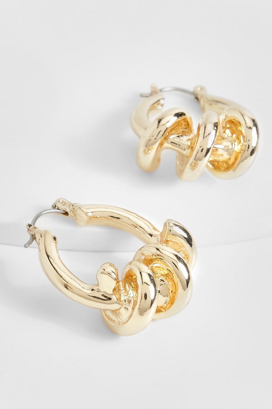 Loop Detail Gold Hoop Earring 