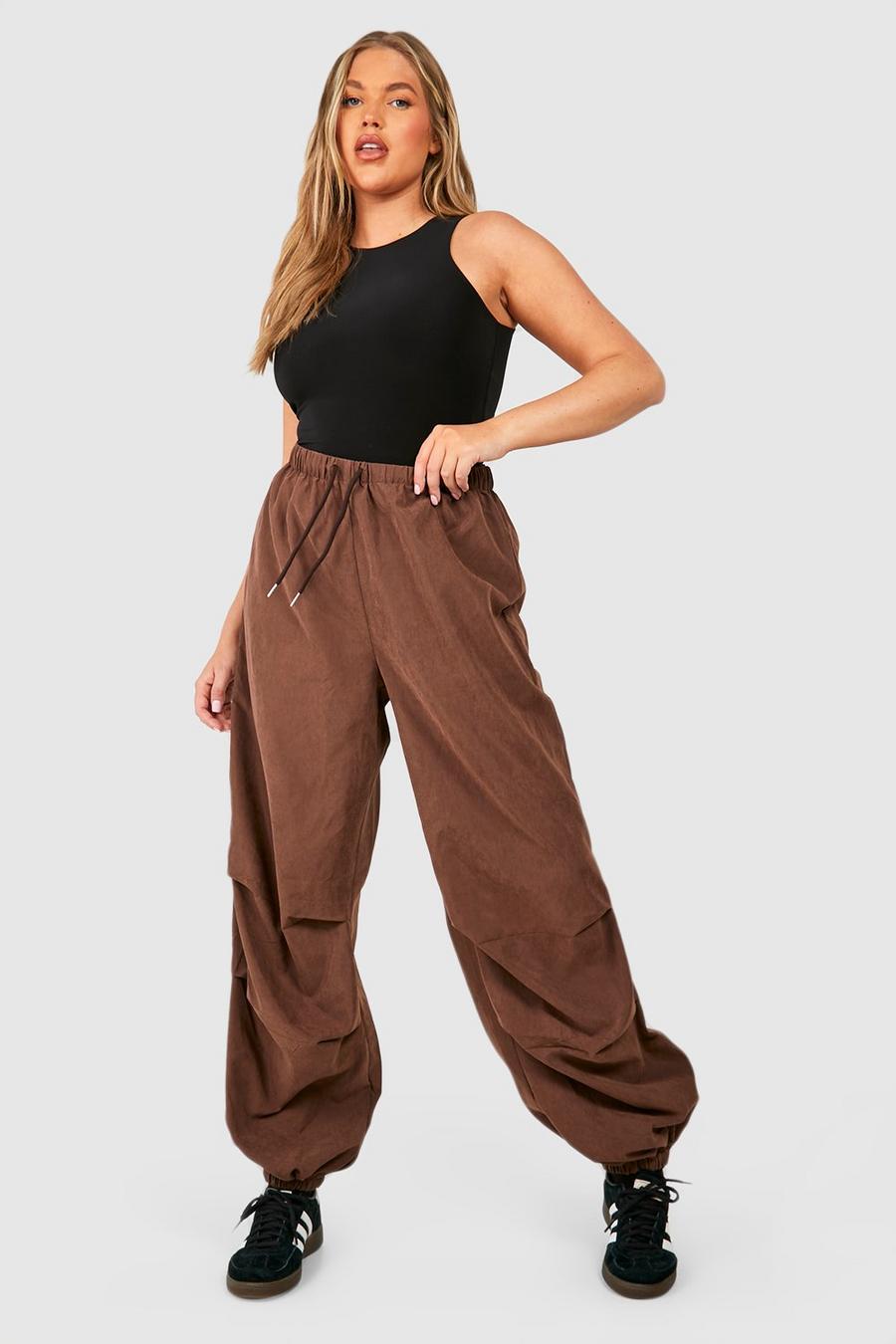 Chocolate Plus Relaxed Soft Touch Cuffed Cargo Trouser image number 1
