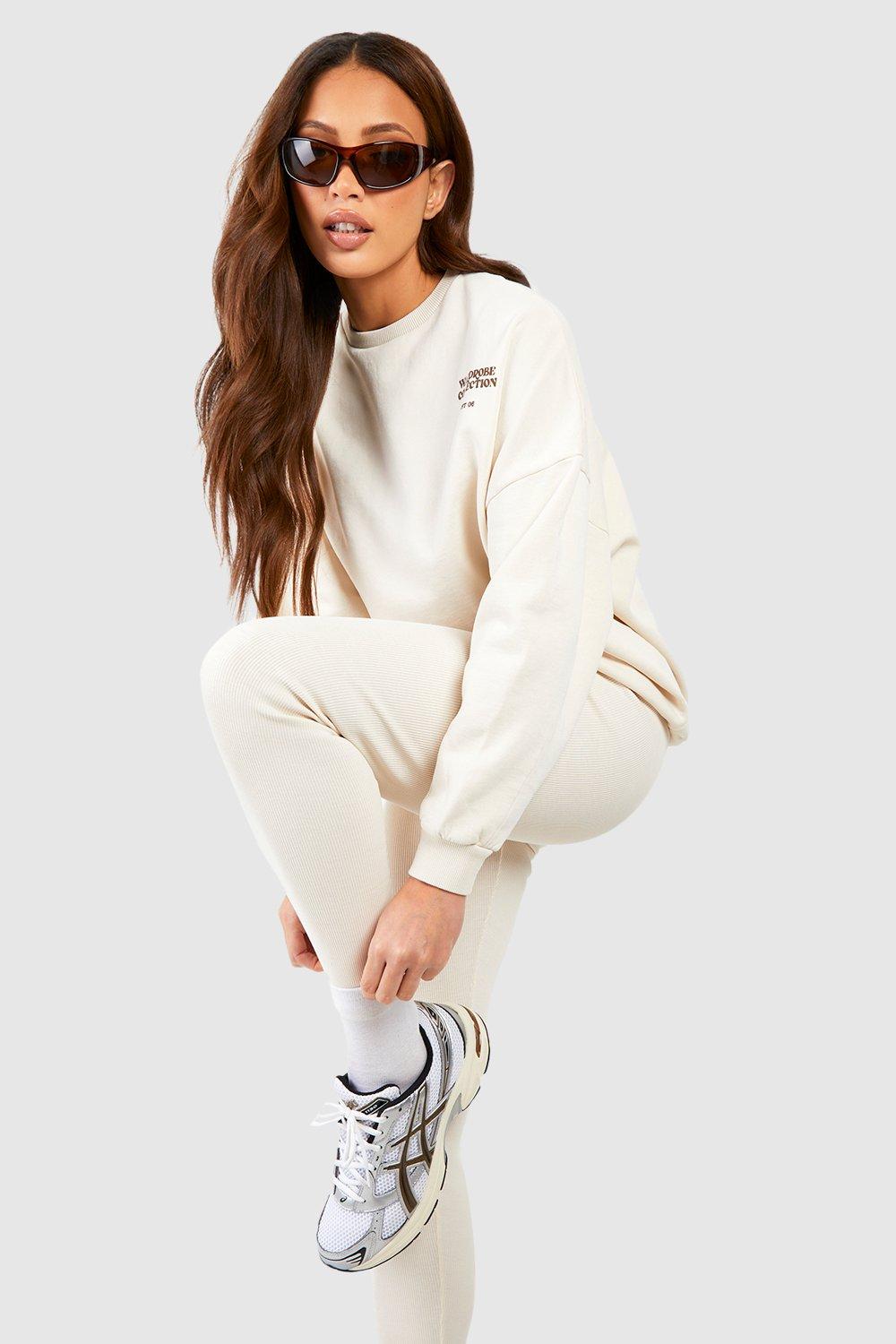 Tall Thick Rib Legging And Oversized Sweat Set