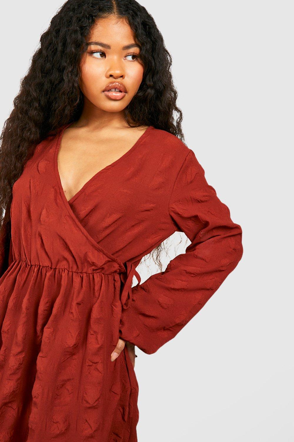 Red wrap dress forever sales 21