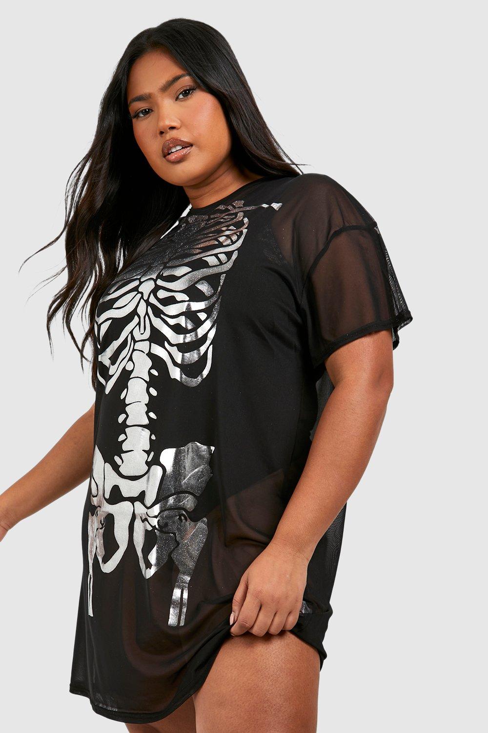 Mesh t shirt 2025 dress plus size