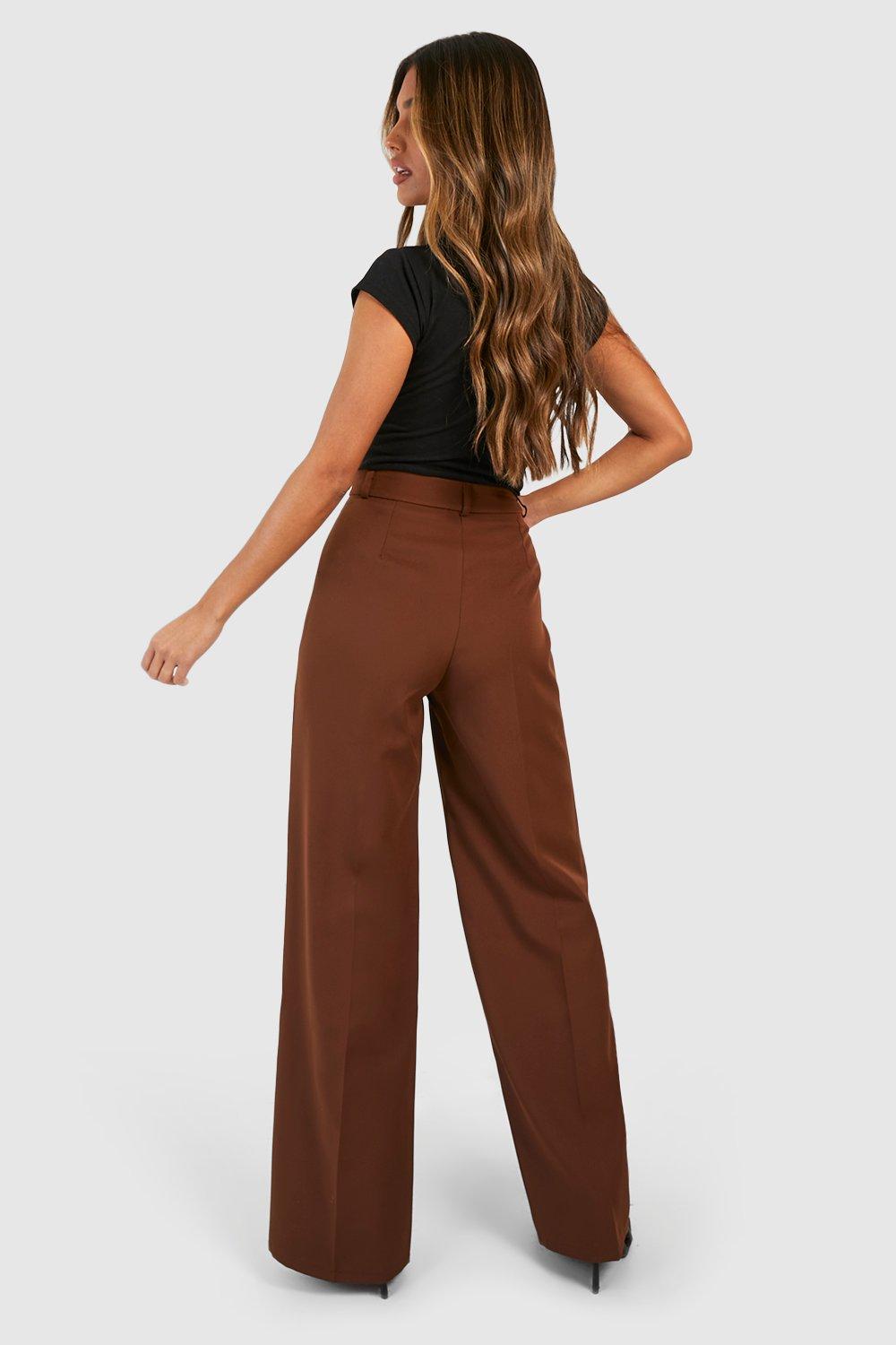 Relaxed Tailored High Waist Wide Leg Trousers