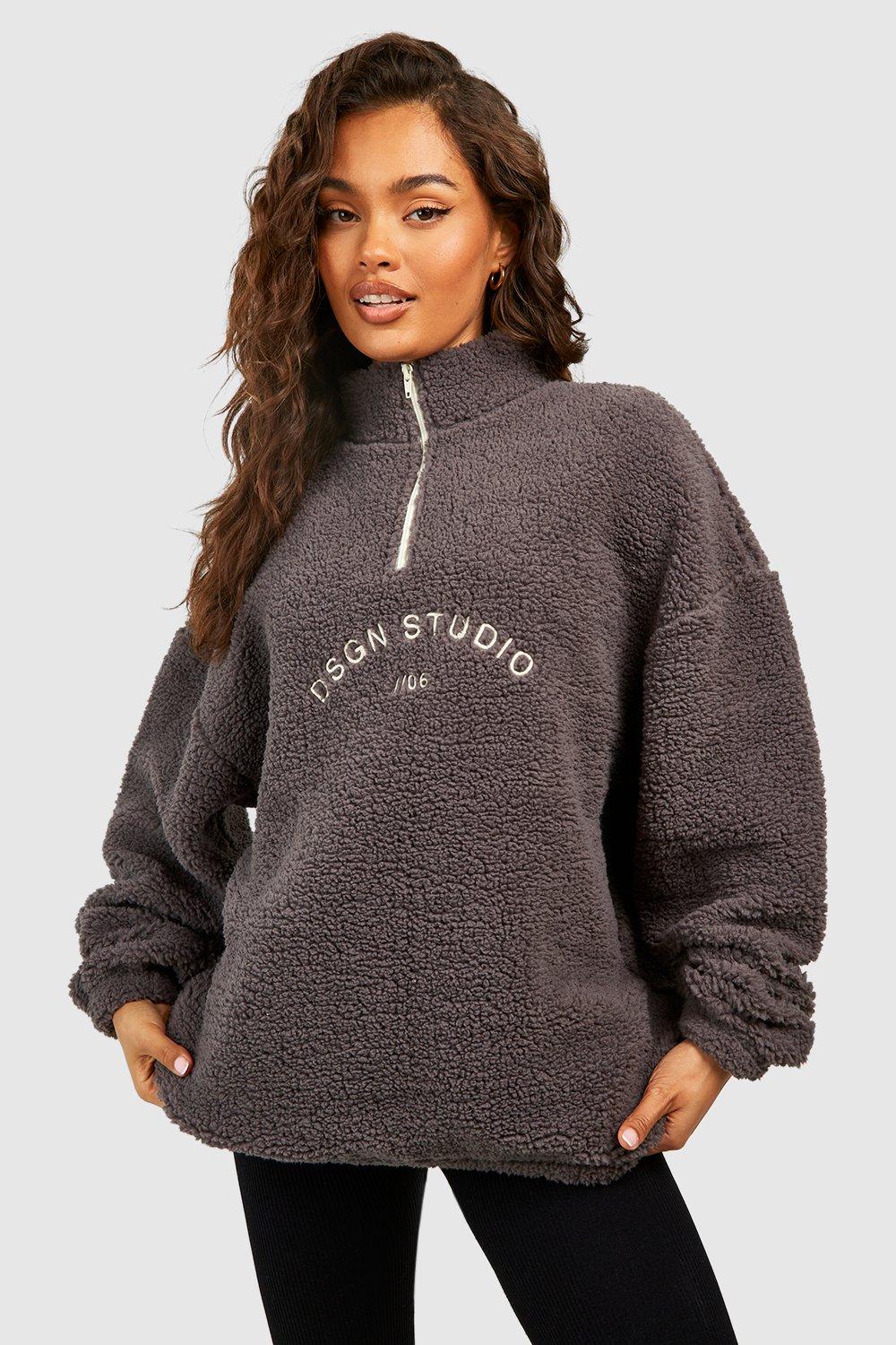 Charcoal grey outlet sweater women's