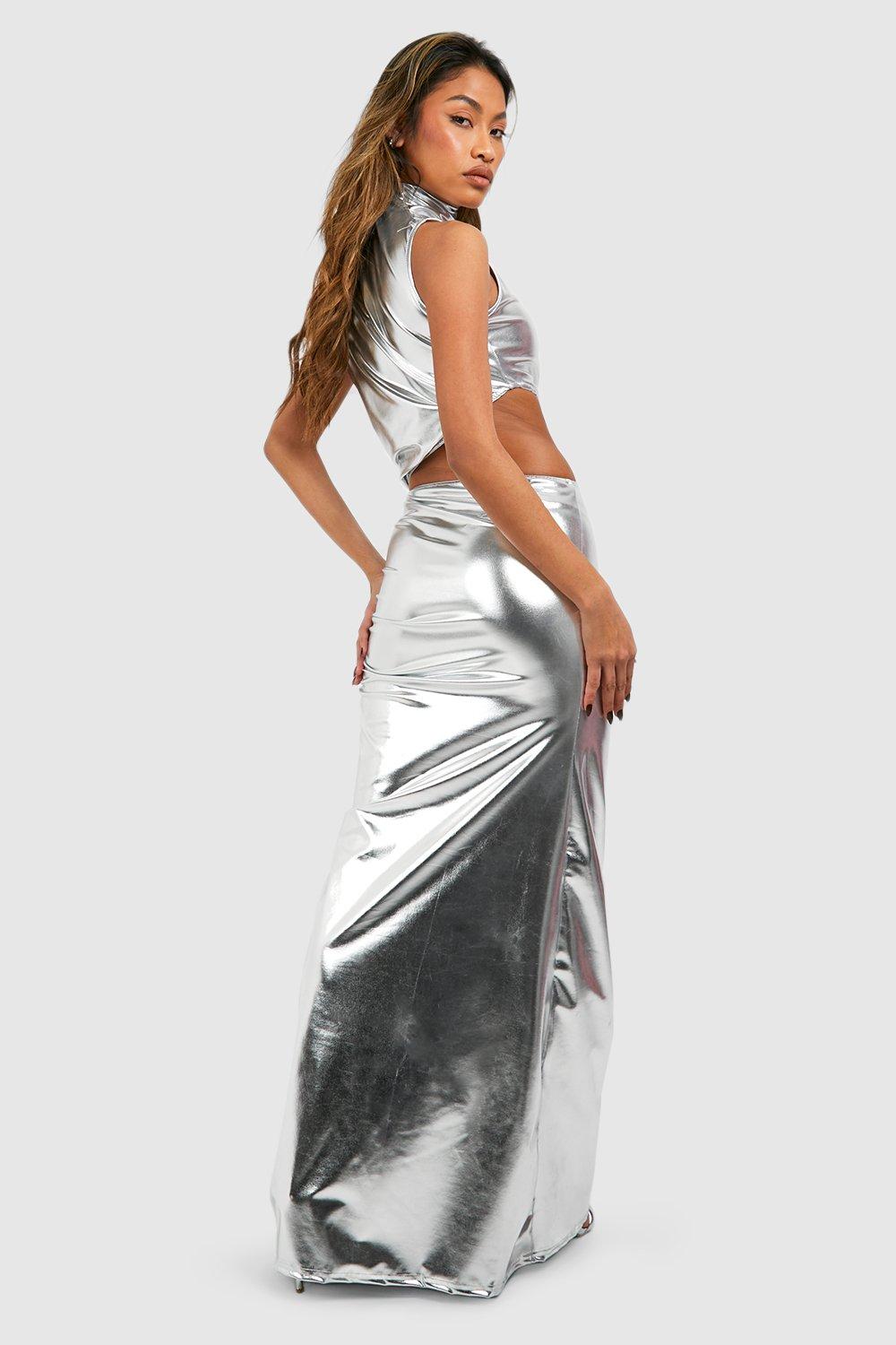 Metallic 2025 evening skirt