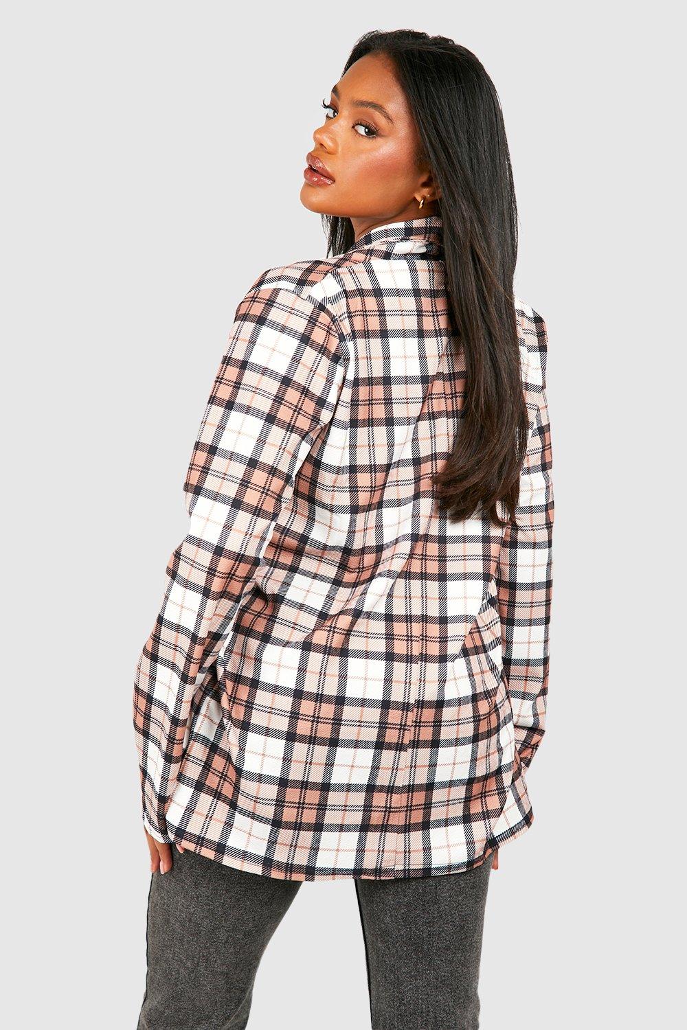 Camel check outlet blazer