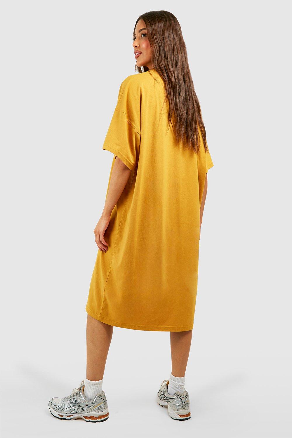 Mustard yellow store tshirt dress