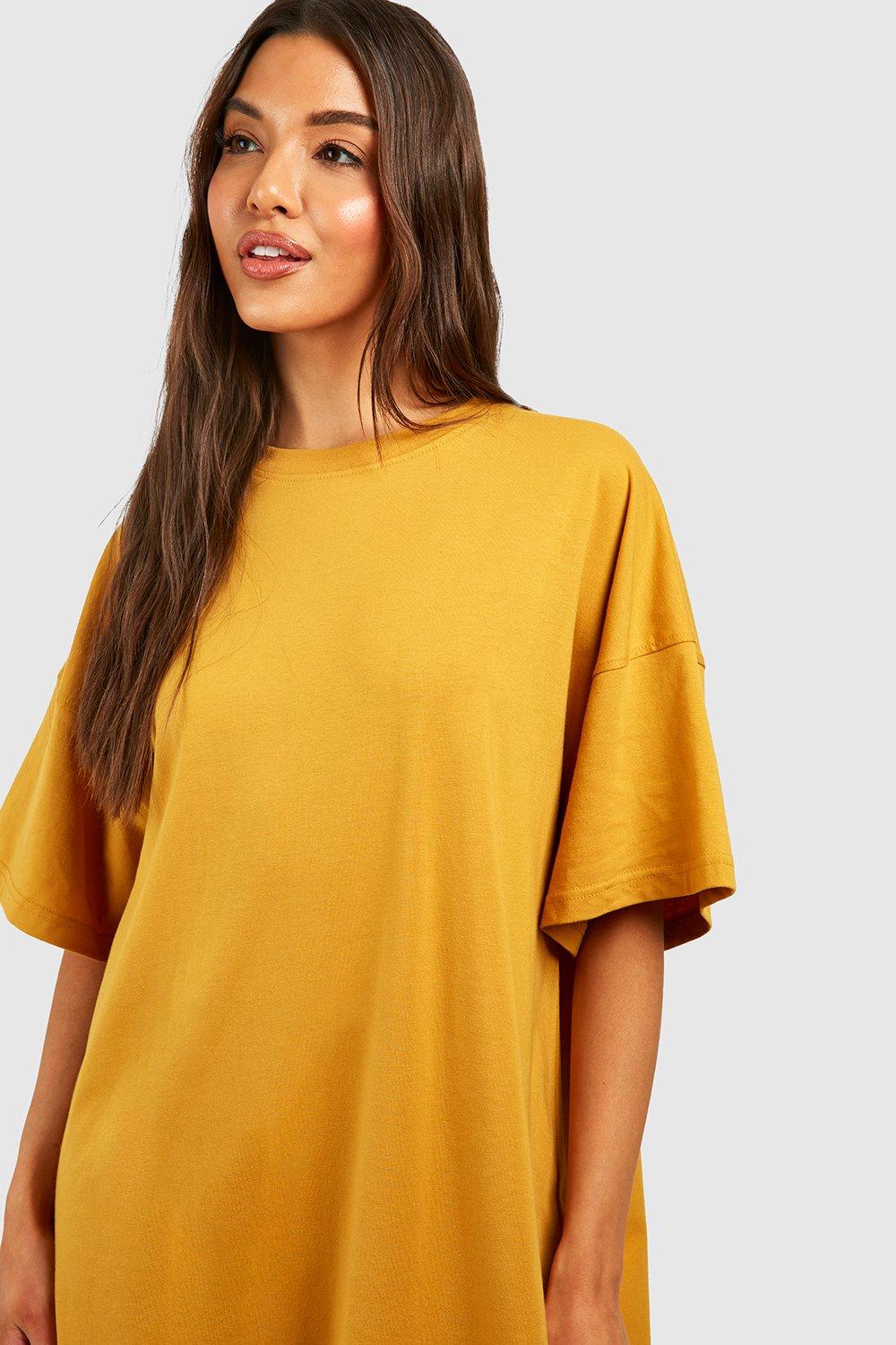 Long yellow shirt outlet dress