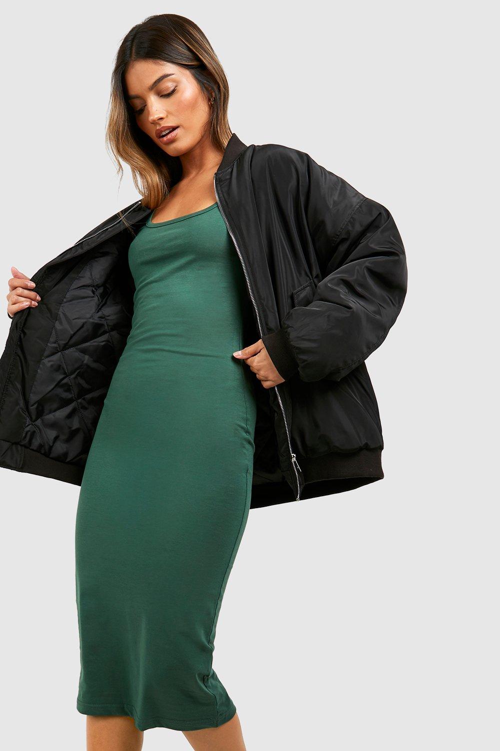 Boohoo green hot sale midi dress