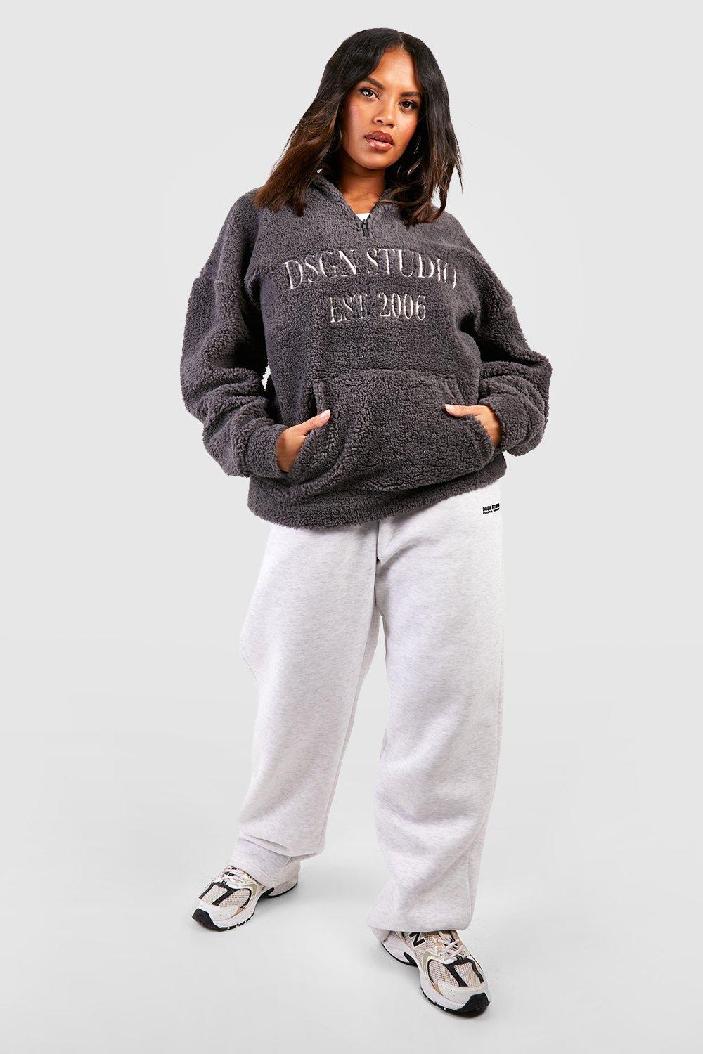 Plus size best sale borg hoodie