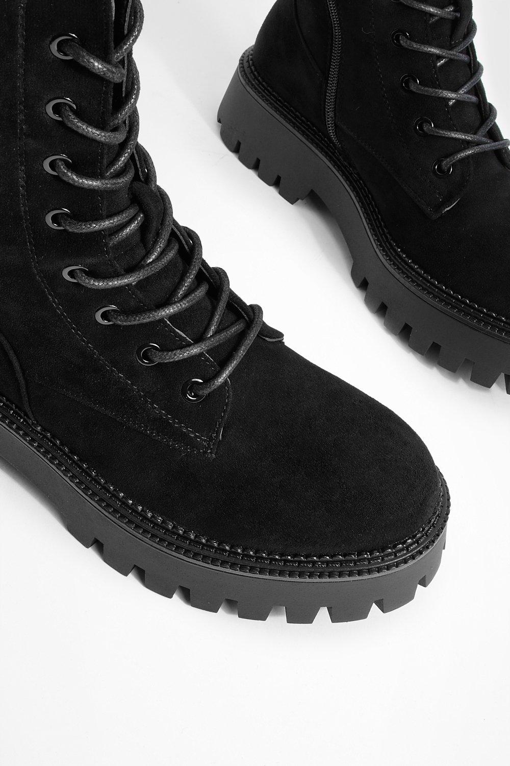 High ankle lace store up boots