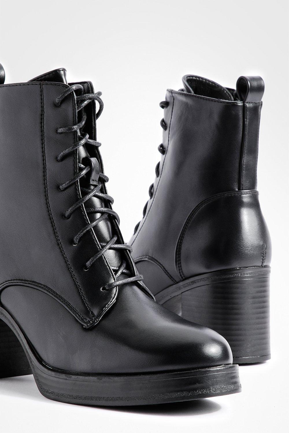 Mid height leather on sale boots