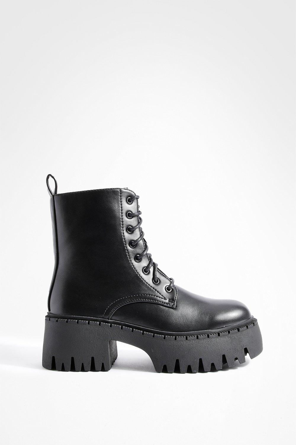 Boohoo combat clearance boots