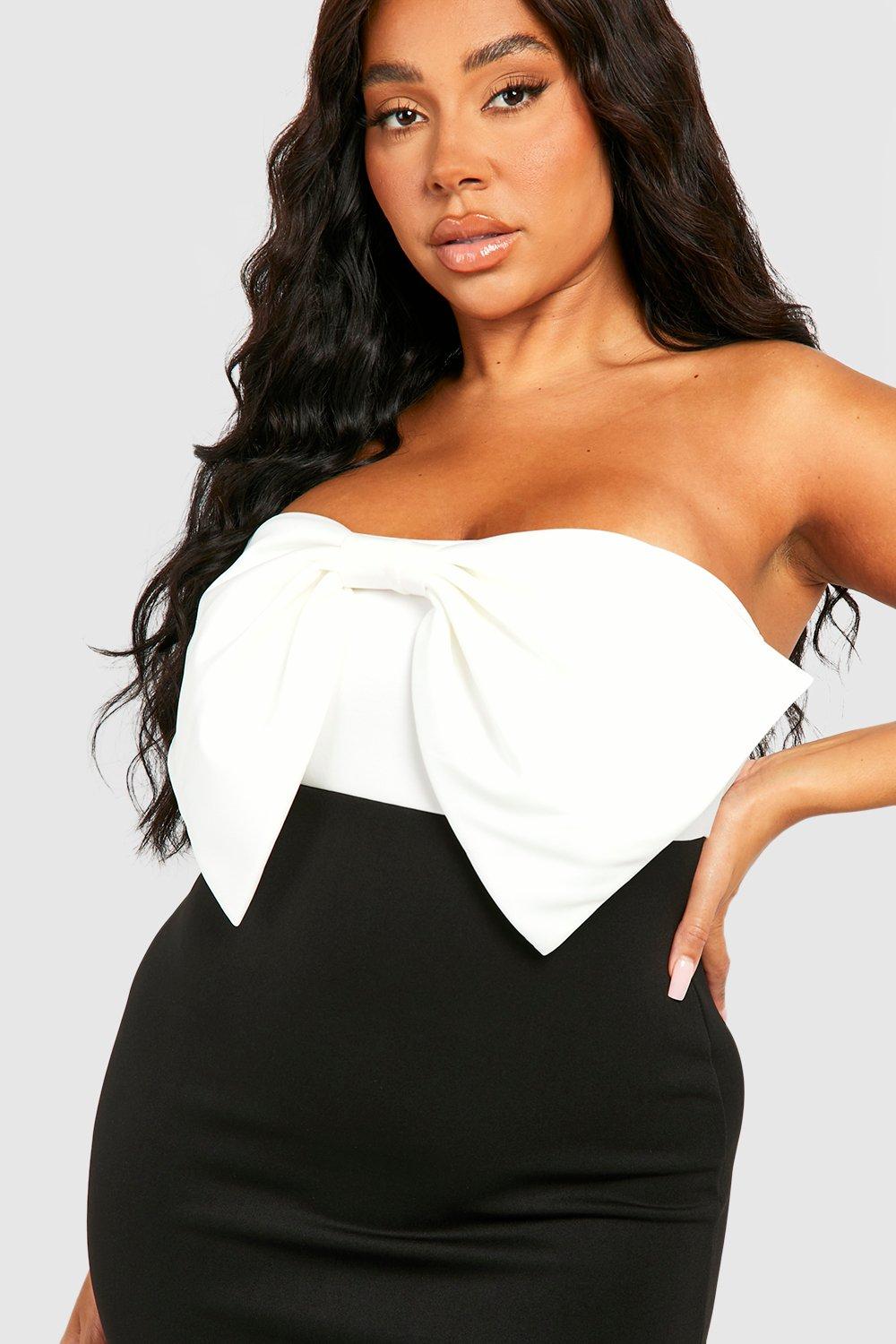 White scuba outlet dress plus size