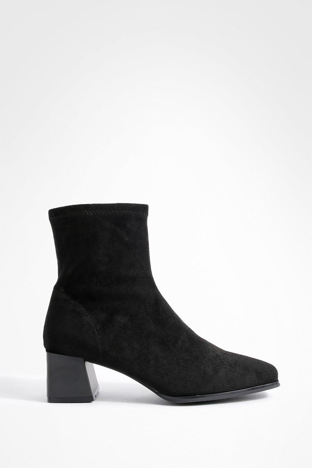 Low heel hot sale suede ankle boots