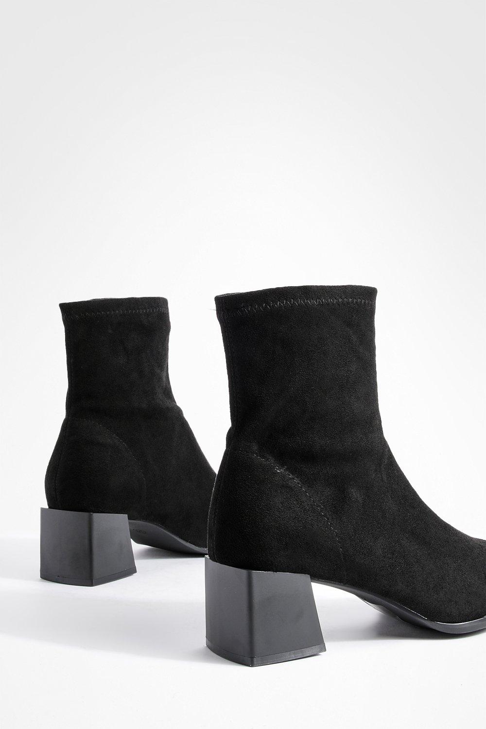 Suede ankle boots low on sale heel