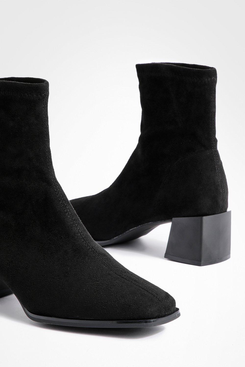 Women's suede ankle hot sale boots low heel