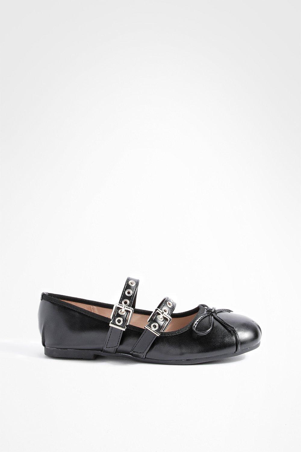 Black stud hot sale flats