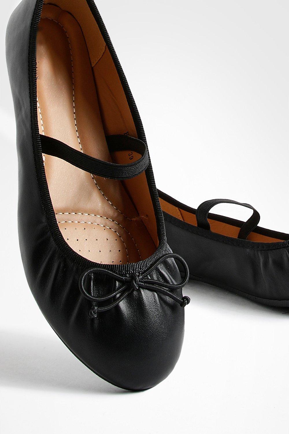 Ballerina Schoenen Met Strik En Elastische Bandjes boohoo