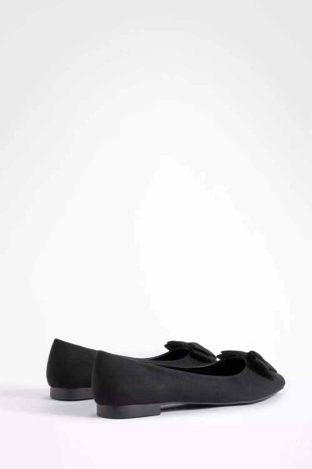 Black Wide Fit Bow Pointed Toe Ballerina alternative image