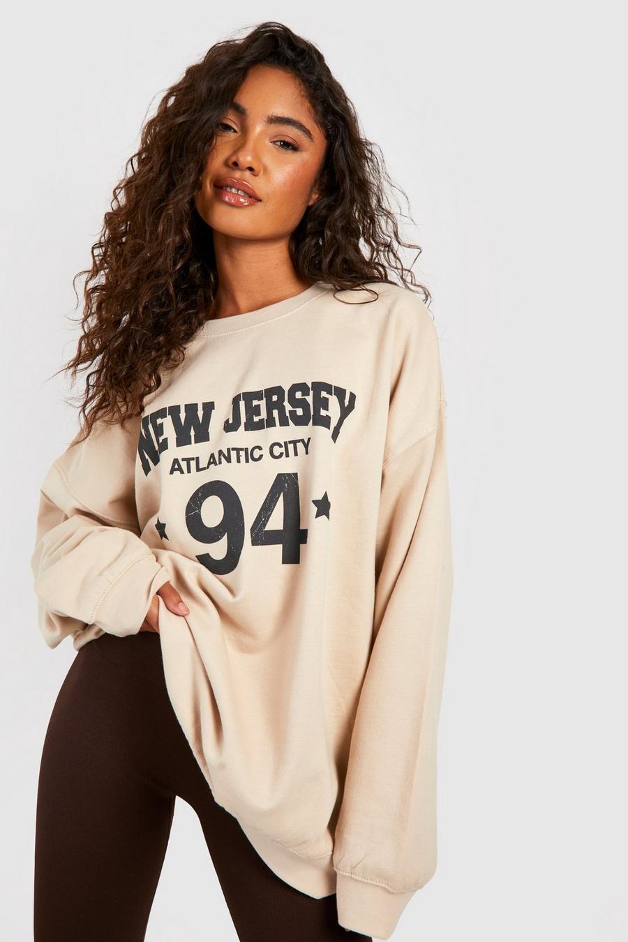 Stone Tall New Jersey 94 Sweatshirt med tryck image number 1