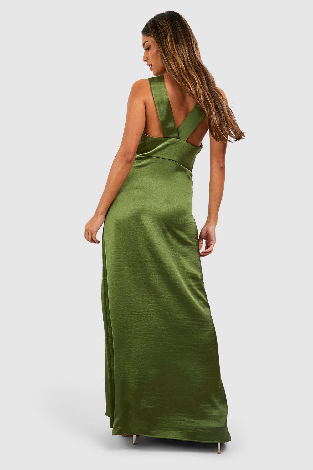 Green maxi slip outlet dress