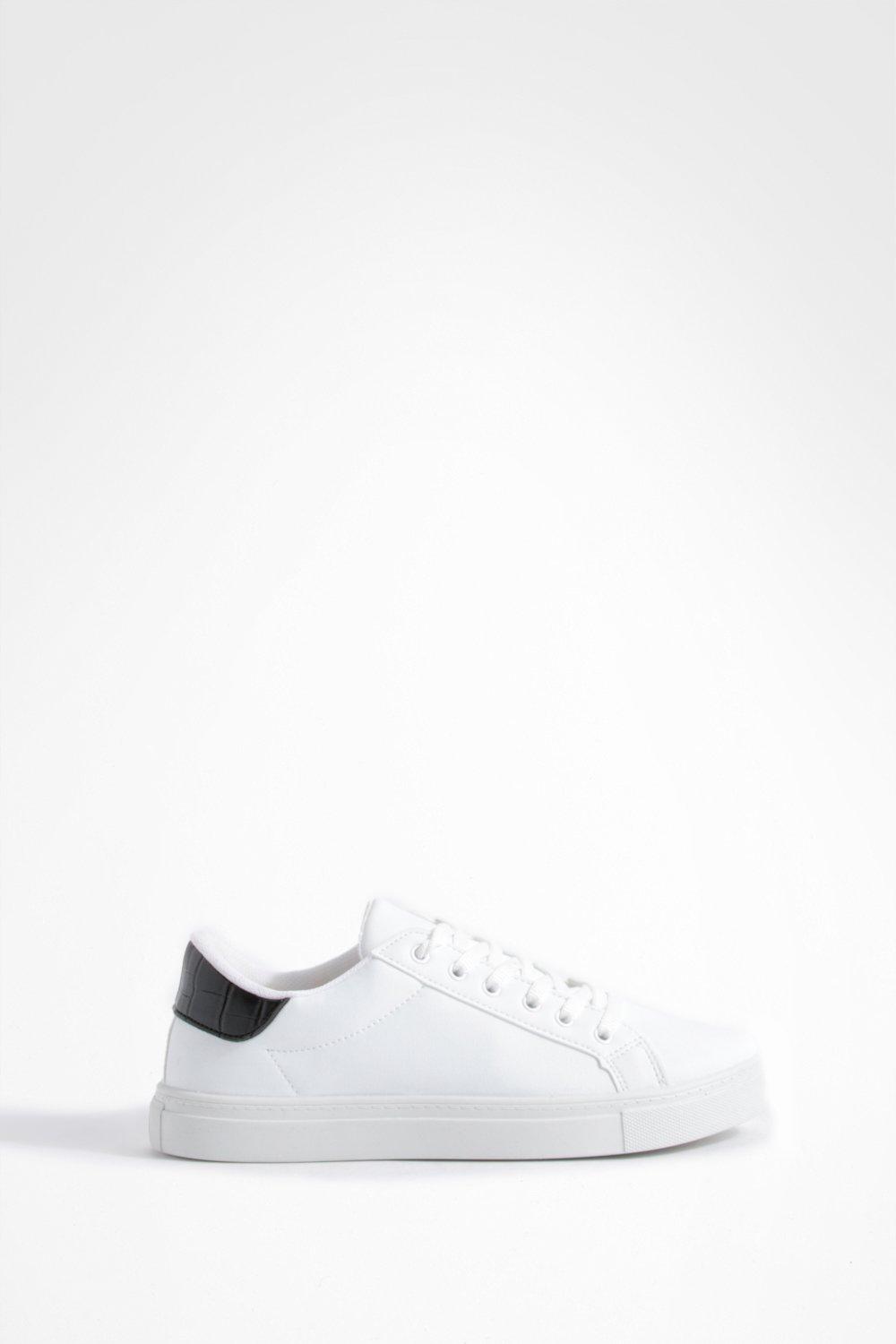 Boohoo white sneakers sale