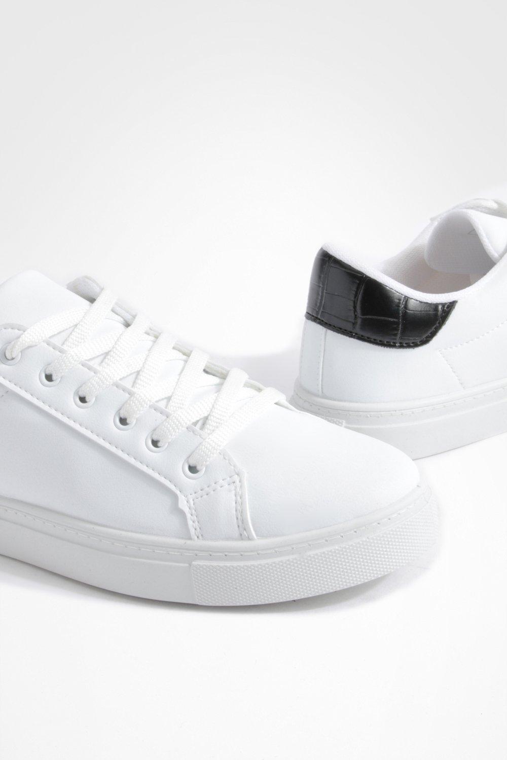 White on sale flat trainers