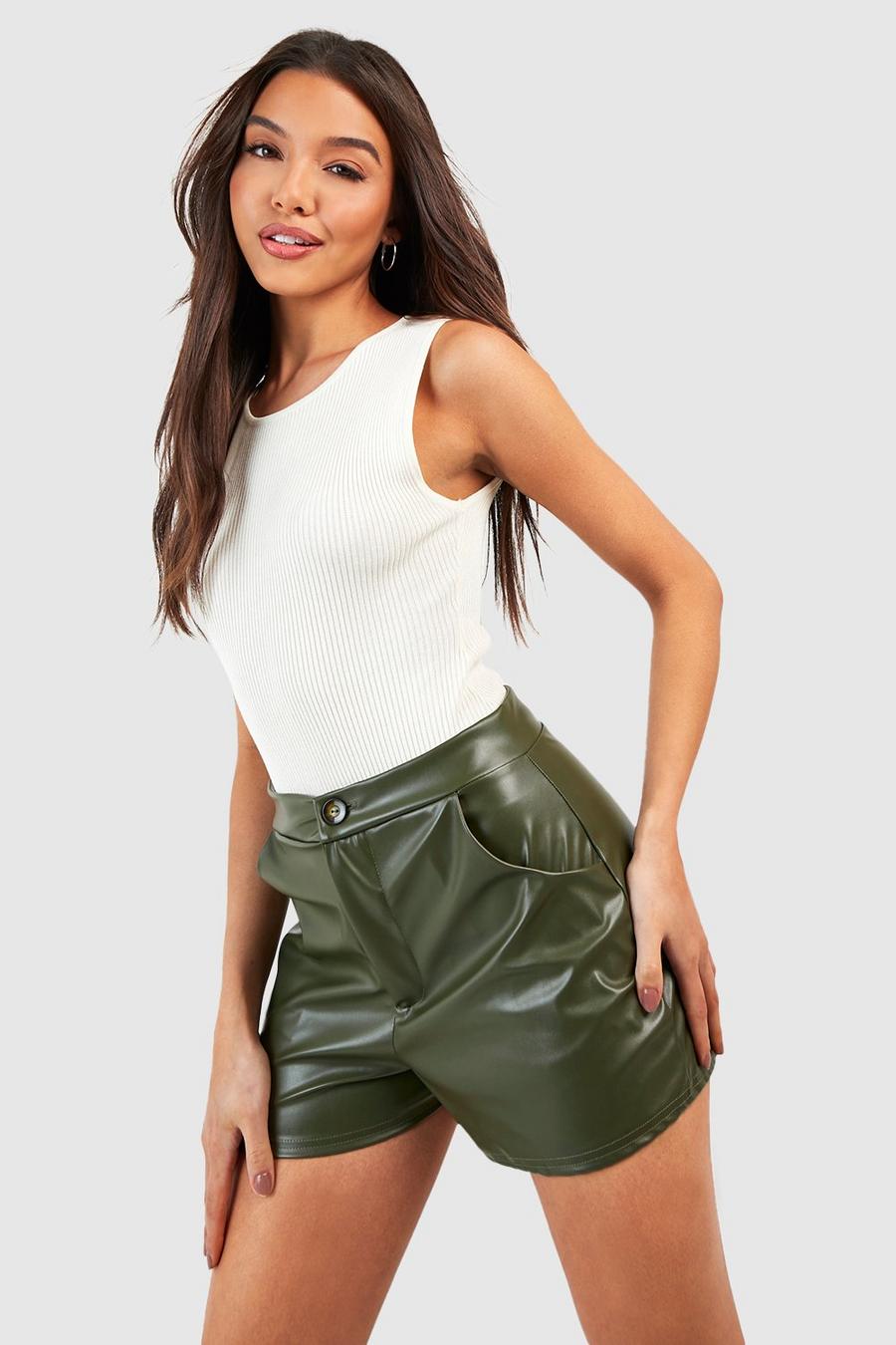 Faux Leather Shorts, Leather Look Shorts