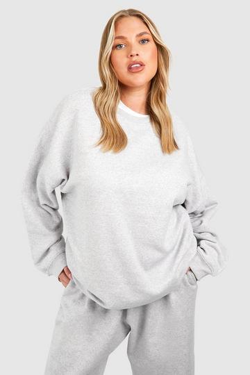 Grey Plus Oversized Sweatshirt