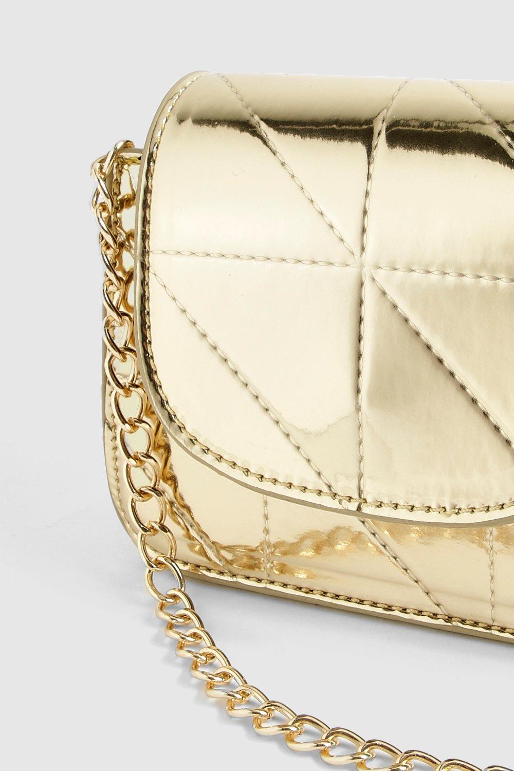 Boohoo cheap gold bag