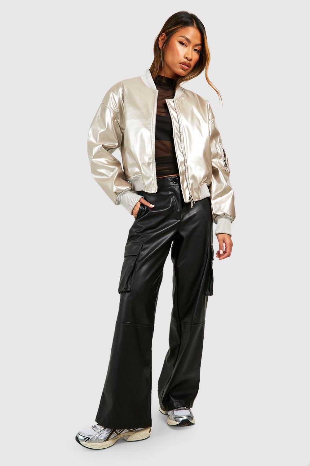 Metallic 2025 crop jacket