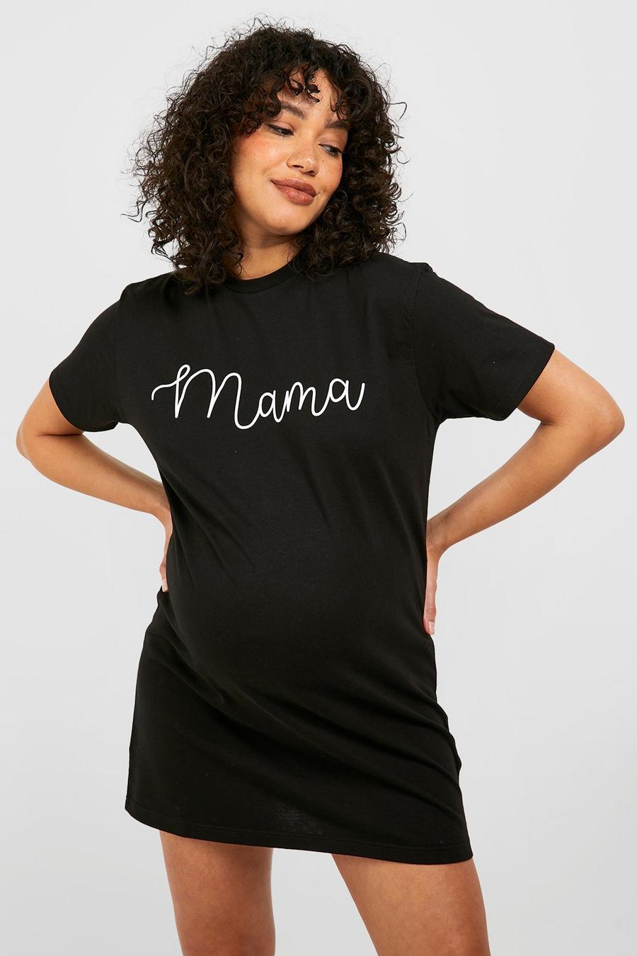 Umstandsmode Mama Nachthemd, Black image number 1