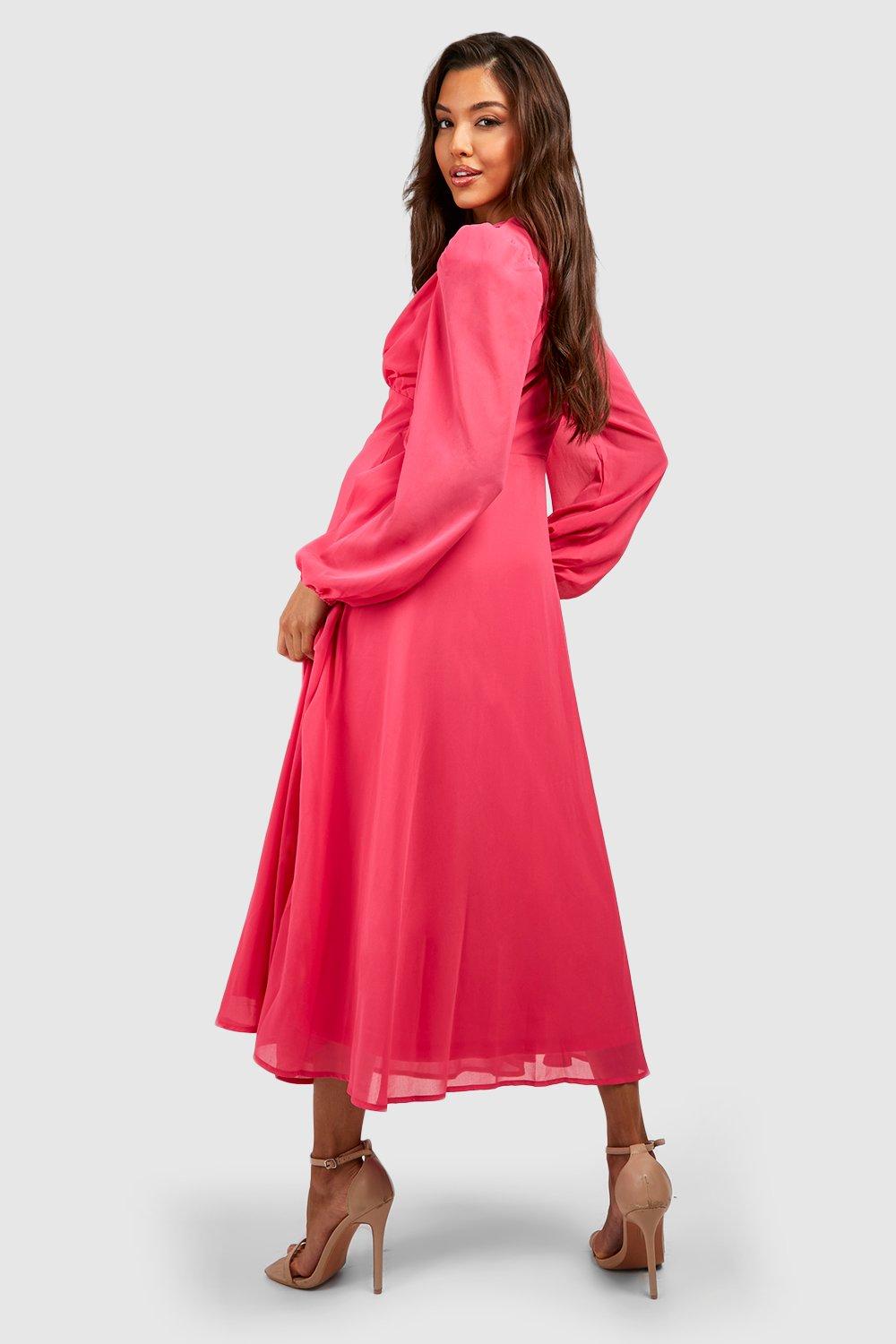 19+ Puff Sleeve Button Down Dress