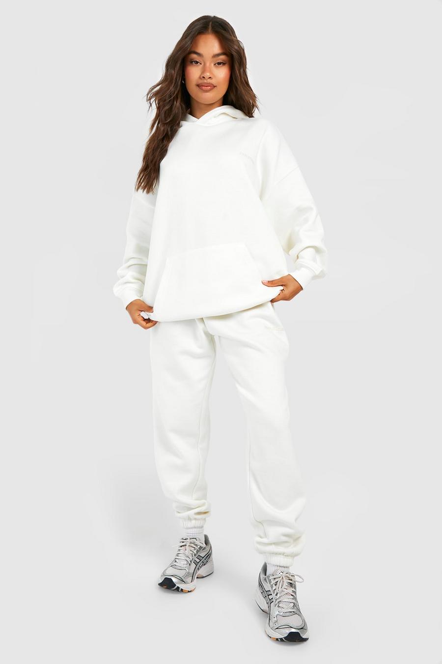 Ecru DSGN Studio Embroidered Hooded Tracksuit 