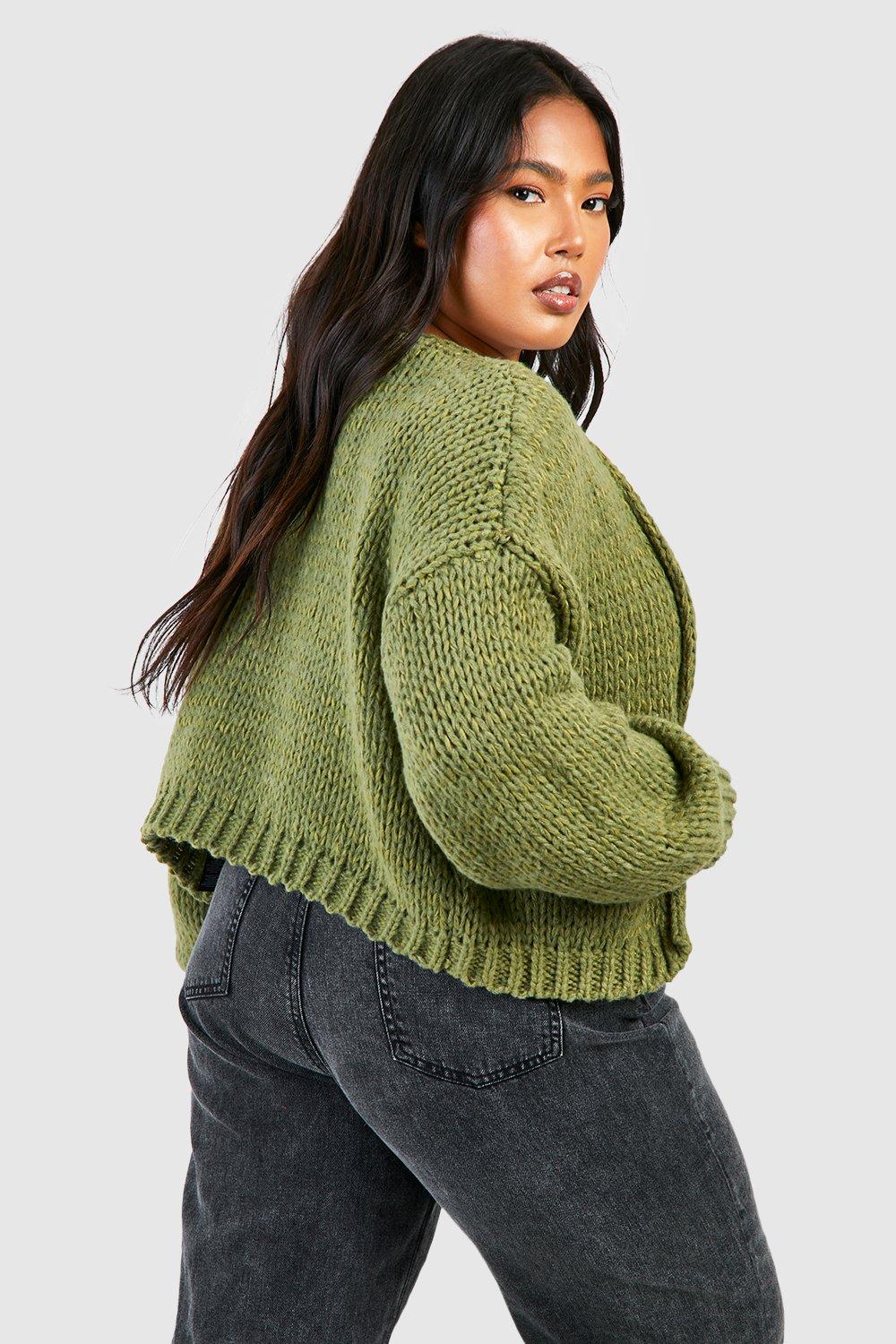 Plus Premium Chunky Knit Cardigan boohoo IE