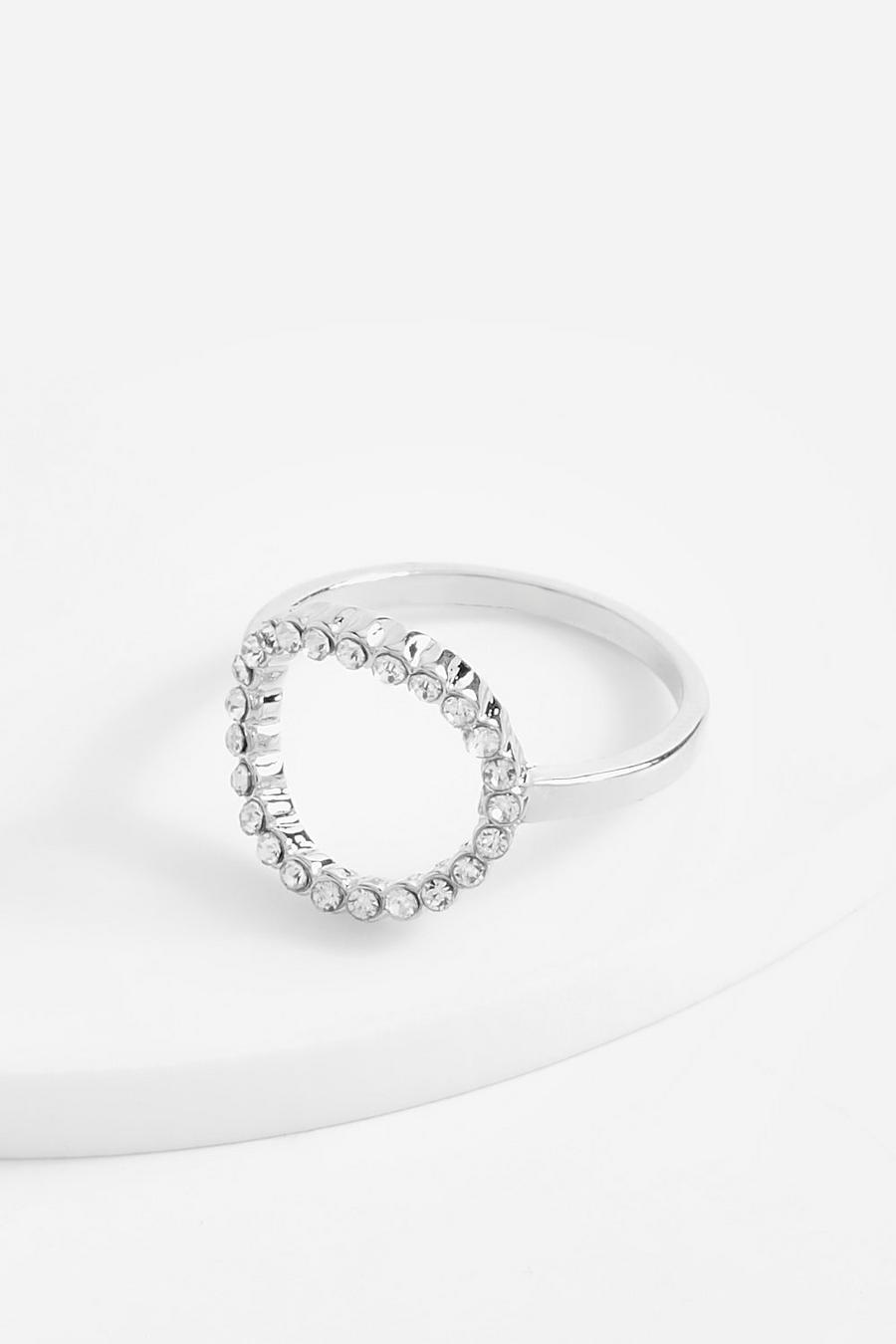 Silver Circle Detailed Ring