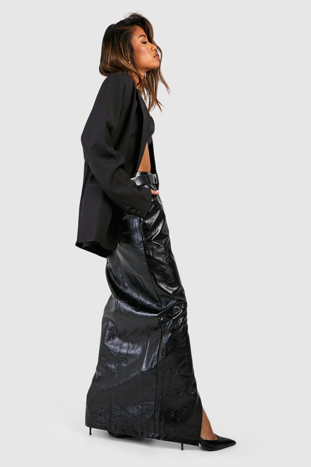 Vinyl skirt clearance boohoo