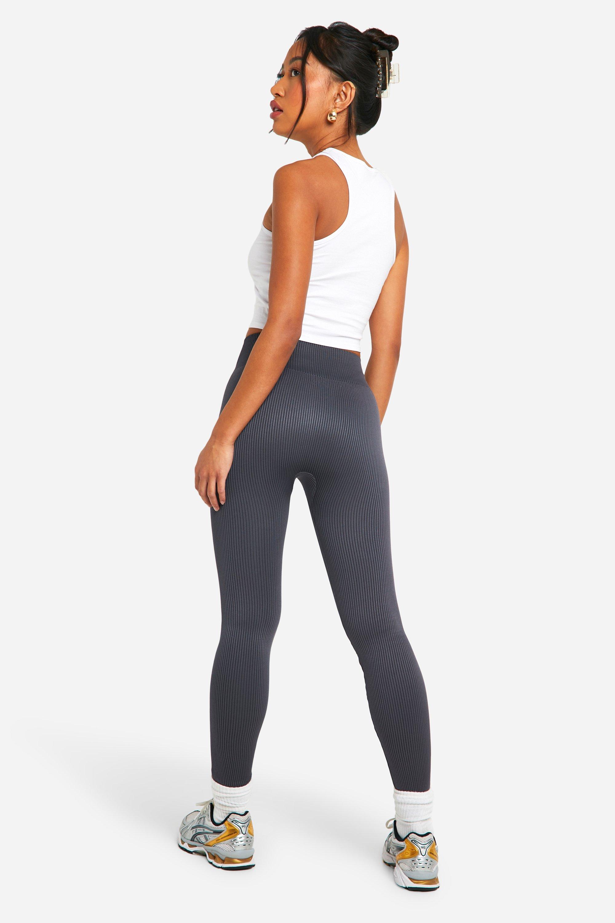 Plus Charcoal Seamless 2 Tone Contour Leggings