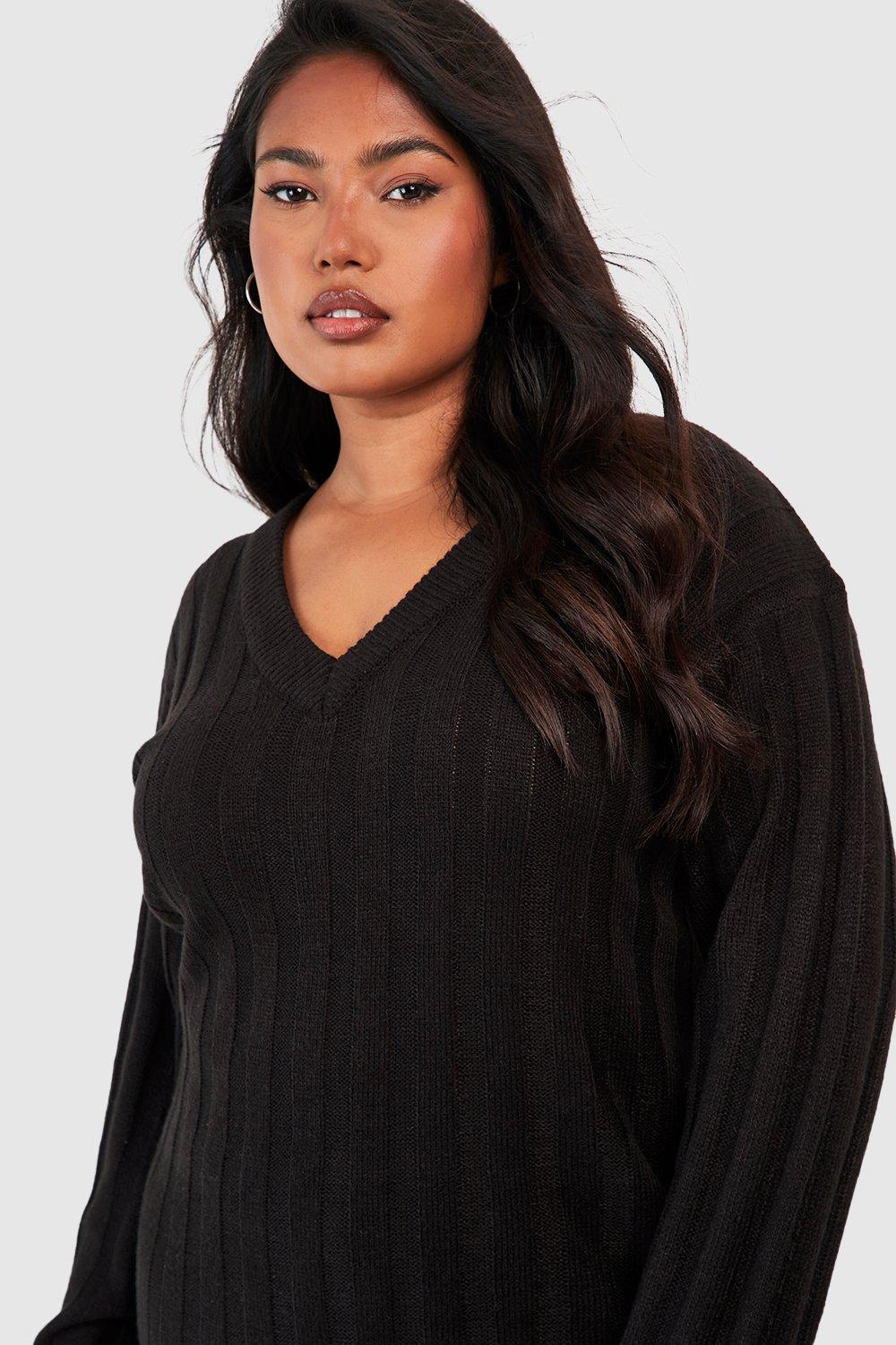 V neck cheap slouchy jumper